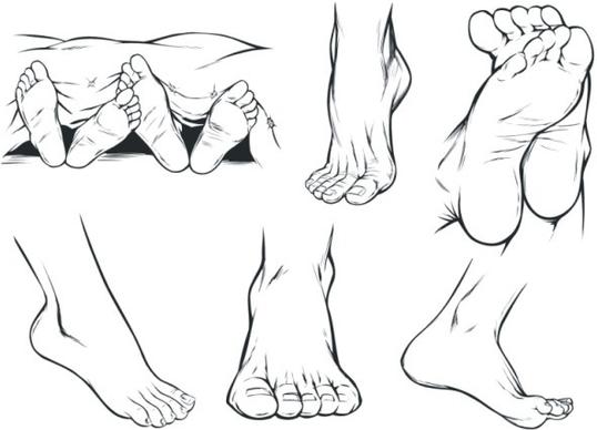 vector sketch foot