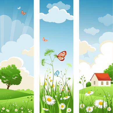 spring scenery backgrounds bright colorful decor vertical design