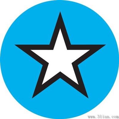 vector star icon on blue background