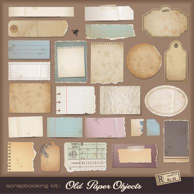 paper stickers templates ragged vintage flat