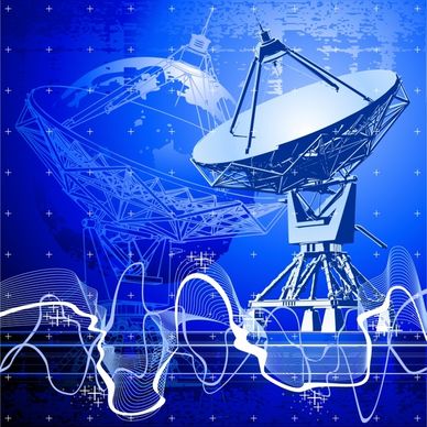 broadcast technology background modern 3d radar sketch