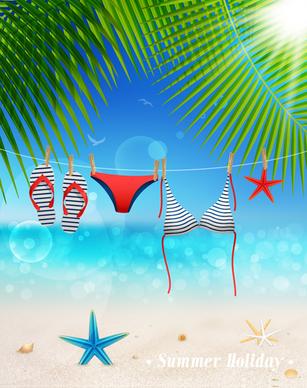 vector summer vacation background