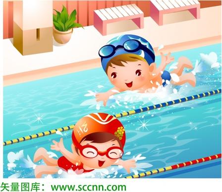vector swimming