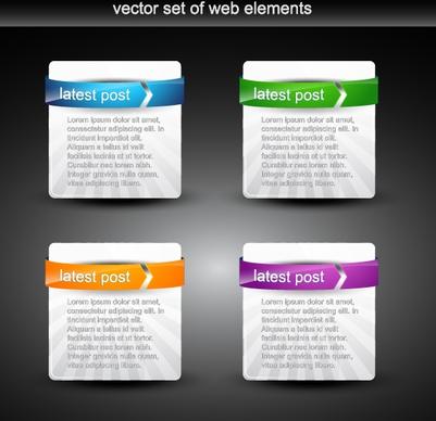 web design templates shiny colored modern text box