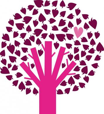 Vector tree with heart
