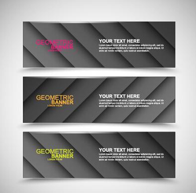 vector web banners creative design graphics set