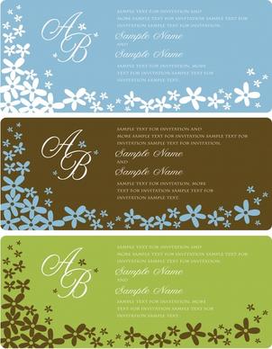 wedding card templates simple petals decor