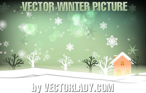vector winter picture
