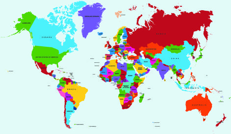 vector world map design graphics set
