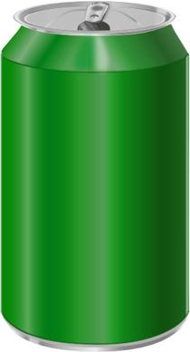 Vectorscape Green Soda Can clip art