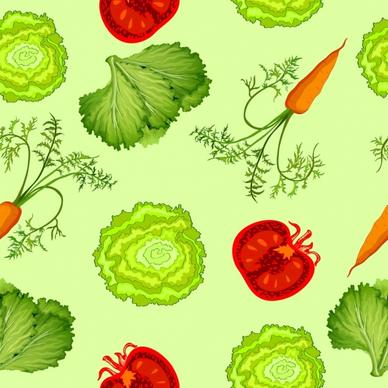 vegetables background salad carrot pomegranate icons repeating design