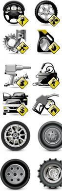 vehicle maintenance and repair icon vector