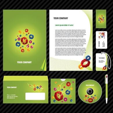 corporate identity templates modern 3d colorful circles decor
