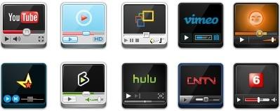 Video Websites Player ICON icons pack