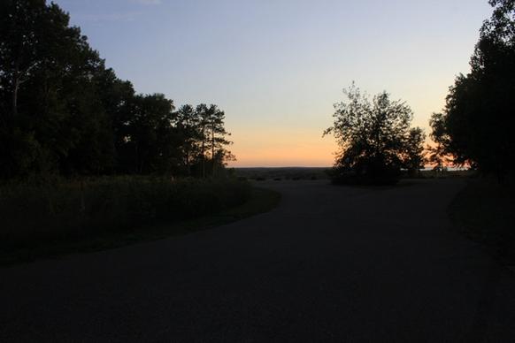 view area near dusk at potawatomi state park wisconsin