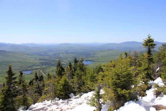 view from cascade at adirondack mountains new york