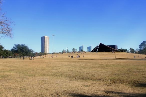 view from hermann park in houston texas
