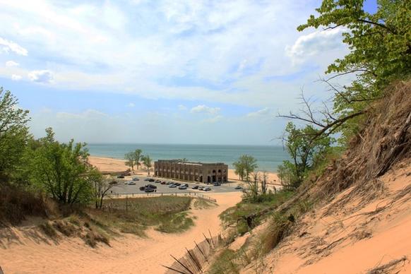 view from the dune at indiana dunes national lakeshore indiana