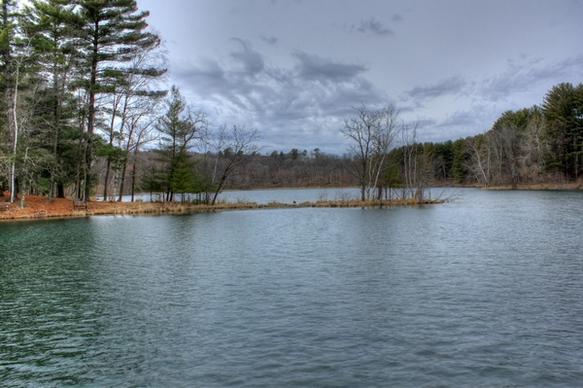 view of a lake at hartman creek state park wisconsin
