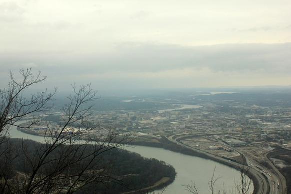 view of river and chattanooga at lookout mountain tennessee