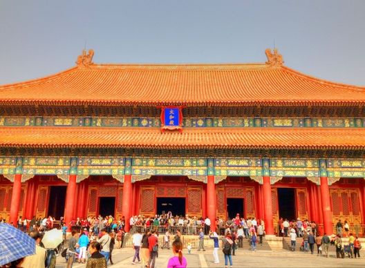 view of the main hall in beijing china