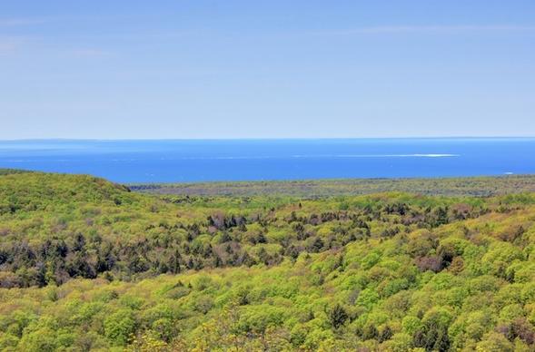 viewing superior from the lookout at porcupine mountains state park michigan