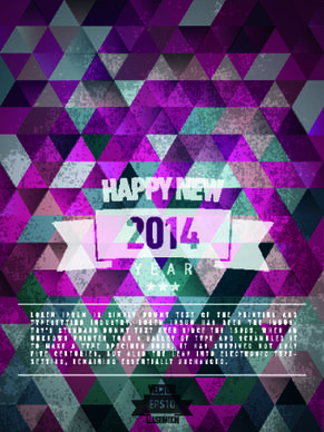 vintage14 new year holiday backgrounds vector set