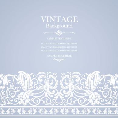 vintage background with floral vector