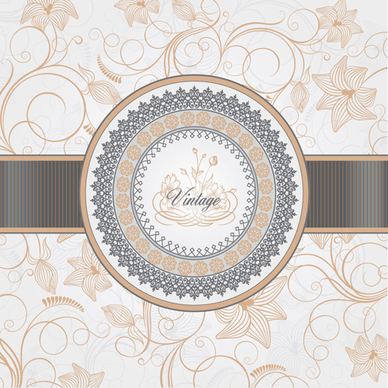 vintage backgrounds with luxurious floral vector