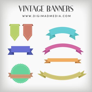 vintage banners vector design