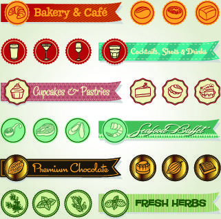 vintage beer labels and stickers vector
