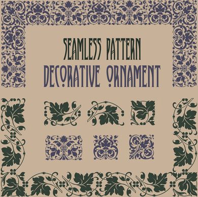 vintage border pattern with frame design vector
