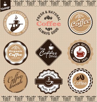 vintage coffee badge