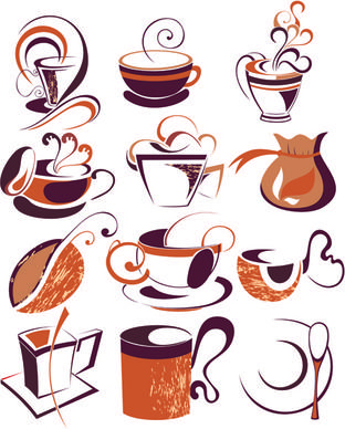 vintage coffee logo design vector
