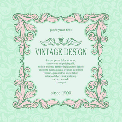 vintage design ornate background vector