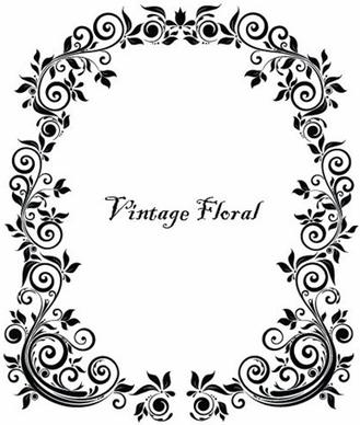 Vintage Floral Frame Vector