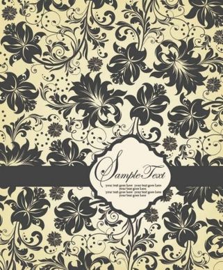 vintage floral pattern background vectors