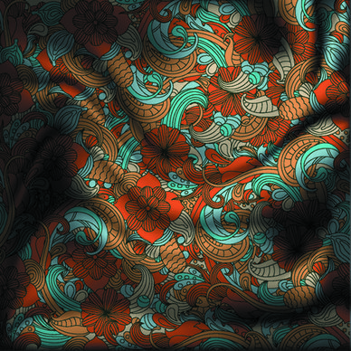 vintage floral textile vector background art