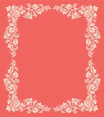 vintage floral with pink background vector