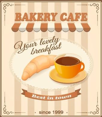 vintage food advertising poster design vector