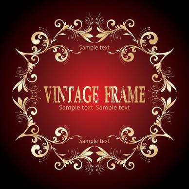vintage frame vector