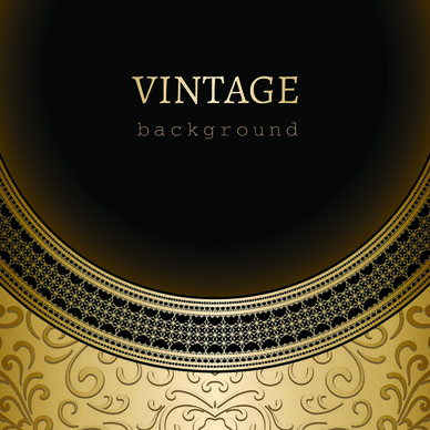 vintage golden backgrounds vector