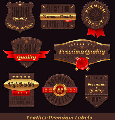 vintage golden labels vector