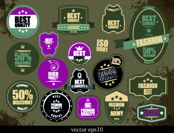 vintage label and badges design elements