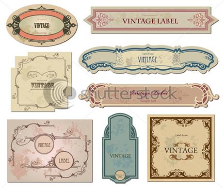 vintage labels art vector graphic