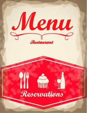 vintage menu covers vector