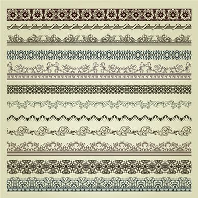 vintage pattern vector borders