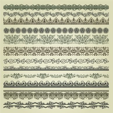 vintage pattern vector borders