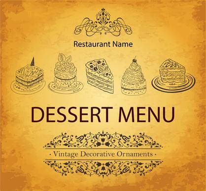 vintage restaurant menu design vector