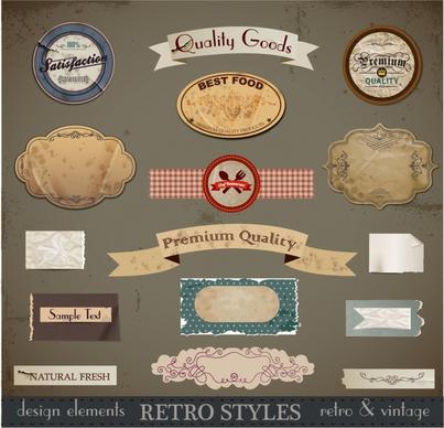 Vintage Retro Design Elements